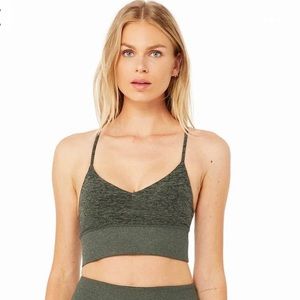 ALO Yoga | NWT Hunter Heather Green Alosoft Lavish Bra Top | Size S
